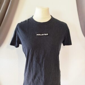T shirt noir quadrillé "Hollister"