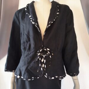 Veste en lin noire "m&s"