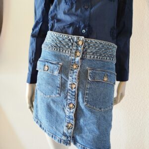 Jupe courte en jean "Camaïeu"