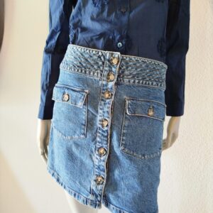 Jupe courte en jean "Camaïeu"