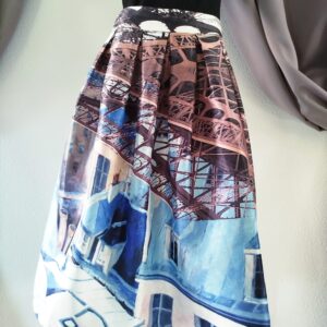 Jupe motifs urban "jaune rouge paris"