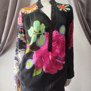 Blouse fleurie manches longues"Desigual"