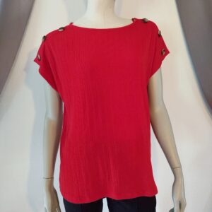 Haut sans manche rouge