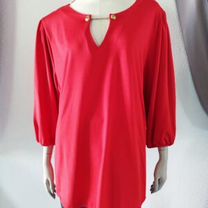 Blouse manches 3/4 rouge "MsMode"
