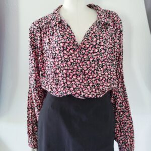 Blouse manches longues fleurie "Kiabi"