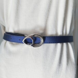 Ceinture en simili bleu