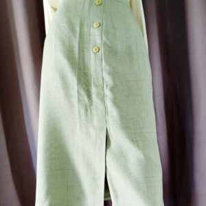 Jupe vintage longueur genou vert anis "20/20"taille 44/46