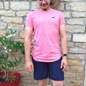 T-shirt rose "Hollister" taille L