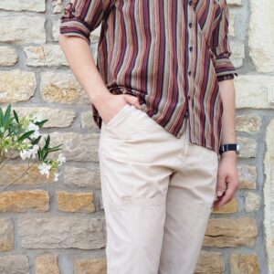 Pantalon beige en coton taille L