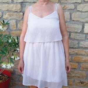 Robe légère en voile crème "Naf Naf" taille 42