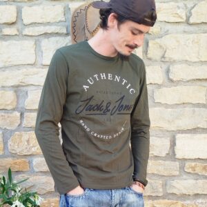T-shirt manches longues kaki"Jack&Jones" taille S