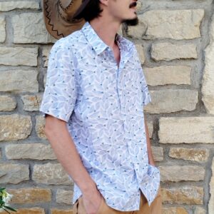 Chemise manches courtes à motifs "Jules" taille XL