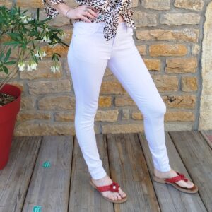 Jean slim blanc "Miss RJ" taille 36
