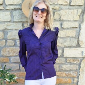 Chemisier rayé vintage "Cacharel" taille 38