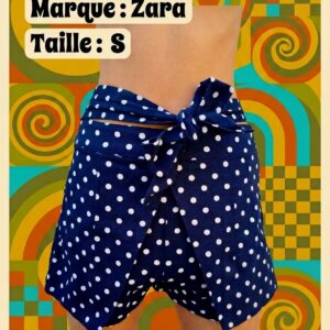 Short rétro à pois "zara" taille 36
