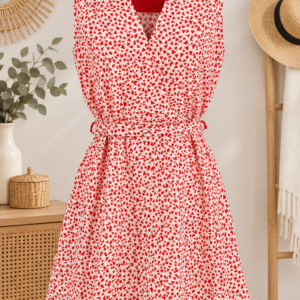robe rouge et blanche taille S " be girl "